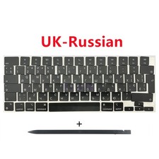 NEW Keycap UK-Russian Layout For MacBook Air 15" M4 A3241 2025 Year Black