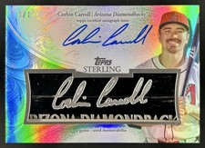 2025 Topps Sterling Corbin Carroll Auto Bat Nameplate #1/1 Diamondbacks