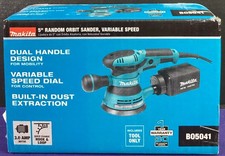 Makita BO5041 3.0 Amp Electric Orbital Sander - Blue NEW