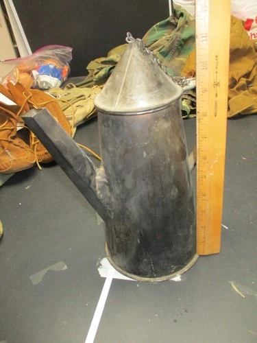 Reproduction Civil War Era (?) Tin Teapot/Coffee Pot Needs Repair