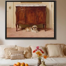 Shih Tzu Dog Oil Painting Canvas Print Living Room Wall Art Decor Pet Artwork
