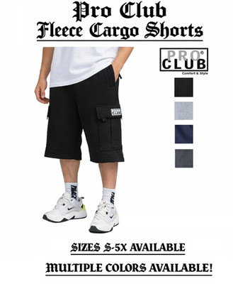 Pro Club Fleece Cargo Shorts Men's Sweatshorts [L]