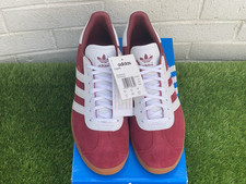 adidas Gazelle burgundy & white uk size 9.5 spzl Glasgow mod 80s casuals BNIB