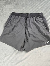 Vtg Nike Shorts Mens Large Running Black Lined Pocket Drawstring Gym Hike Flex