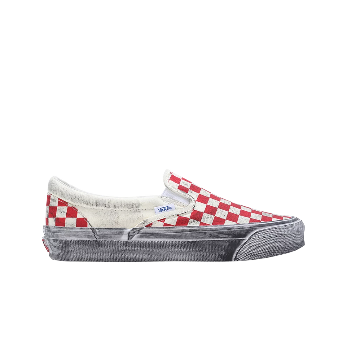 靴 VAULT CLASSIC SLIP-ON STRESSED BLK 29.0 Vans Vault UA OG Classic Slip-On LX Stressed Black