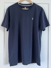 Psycho Bunny Mens Size 5 Medium Classic T Shirt Navy Blue 100 Pima Cotton