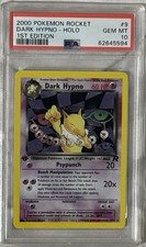2000 Pokemon Team Rocket Dark Hypno Holo 1. Edition PSA 10 9/82