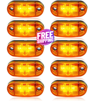 luces para trailer LED traila remolques camiones truck luz leds 10pak rojo ambar