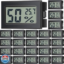 Kanayu 24 Pack Mini Digital Hygrometer Thermometers Indoor Humidity Monitor T