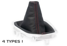 SCHALTMANSCHETTE FUR PEUGEOT 208 II 2019-2026 SCHALTSACK ECHTELEDER NAHT ROT