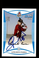 Signed Baseball Card Auto Gerardo Parra 2008 Bowman #BP18 Arizona Diamondbacks