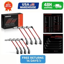 A-Premium 8mm Spark Plug Wires Set of 8 V8 Chevrolet GMC Cadillac Hummer