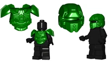 Custom Galaxy Enforcer Armor & Helmet for Spartan Minifigures -Pick Color-
