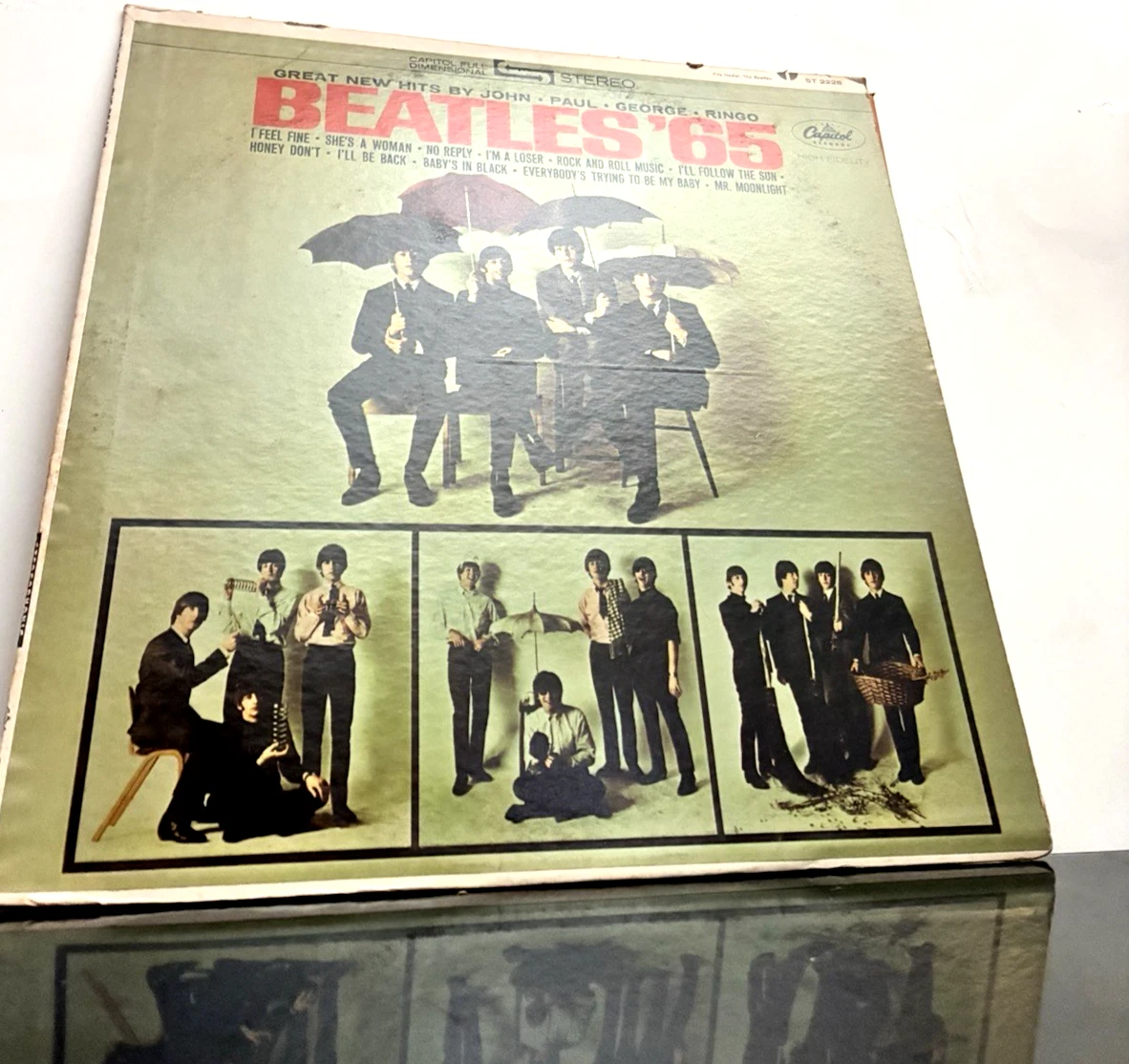 The Beatles Beatles '65 LP Apple ST-2228 Vintage 1970s Stereo US Pressing In Shr