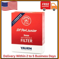 Vauen Dr. Perl Junior 9mm Pipe Filters - 40 Count - Activated Charcoal & Ceramic