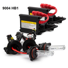 9004 Hb1 6000k White Hilo Hid Slim Ballast Conversion Bulbs For Vehicles