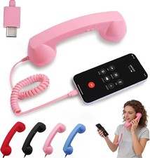 Type-C Retro Phone Handset Wired Headset for Android Voice Chat Live Streaming