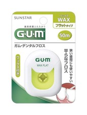 GUM Dental Floss Wax 50M Flat Type 50m x 4 pieces