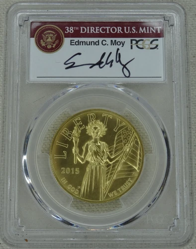 2015-W American Liberty Gold High Relief PCGS MS 70 1 Oz .999 US Mint Moy Signed