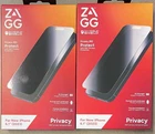 Set of 2 Zagg Invisible Shield Screen Protector iPhone 15 Privacy "new unopened"