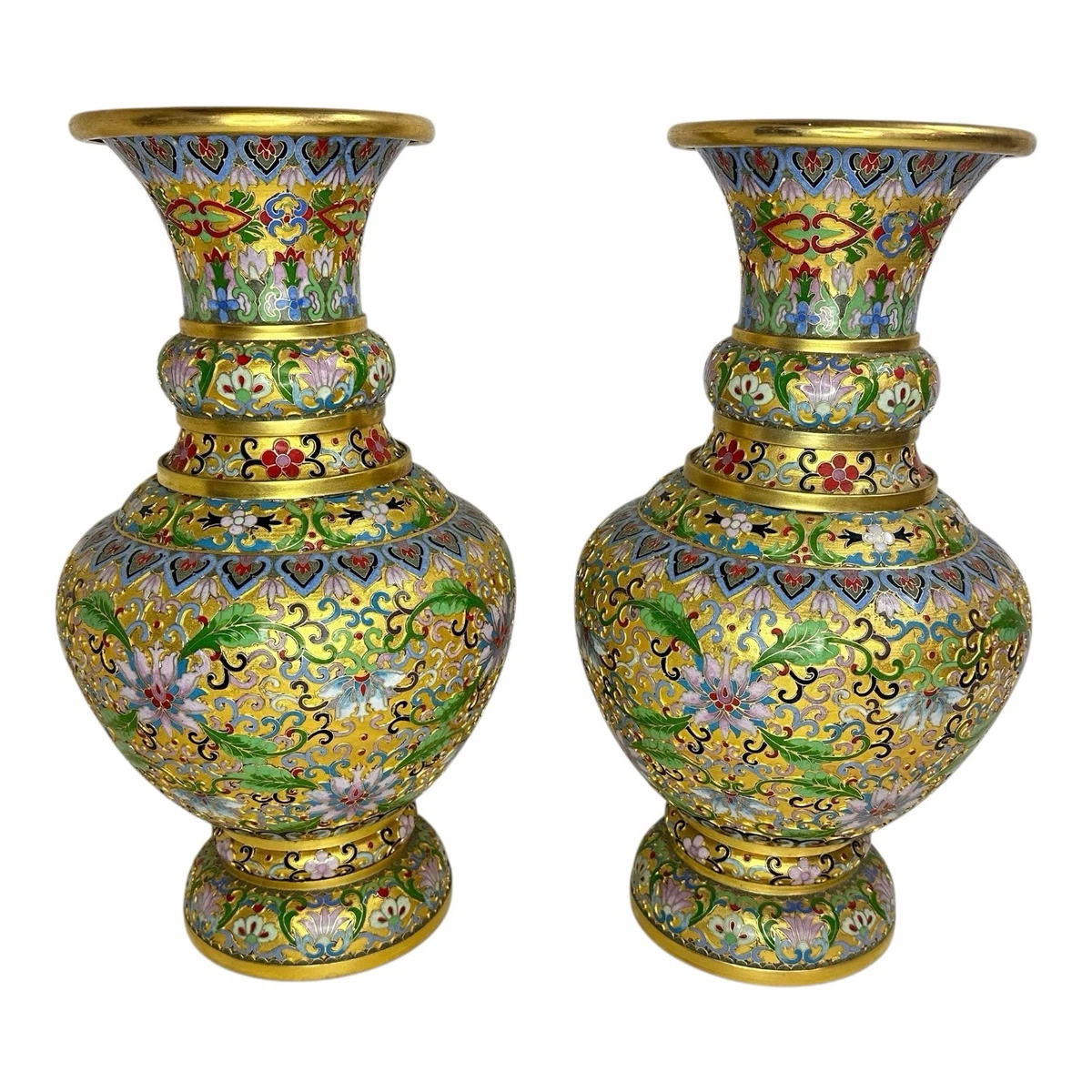 中国古董黄铜花瓶| eBay