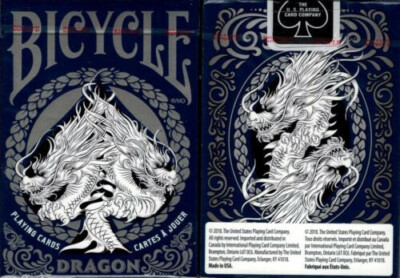 Bicycle Dragon Playing Cards (Blue) by USPCC