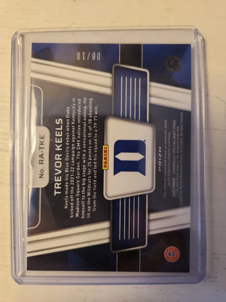 2022-23 Panini Chronicles TREVOR KEELS SP Gold Rise Above rookie-08/10-Knicks - Image 2 of 2