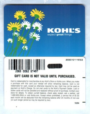 KOHL'S Spring Daisies ( 2005 ) Gift Card ( $0 )