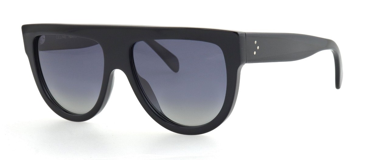 Celine CL4004IN 01D 50 Black Gray Gradient Polarized 4004IN Celine Sunglasses Catherine CL4004IN 01D Shiny Black Smoke  main image 2