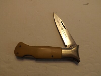 Vintage C.I. Panther Boot Folding Knife 440 Stainless Steel 534