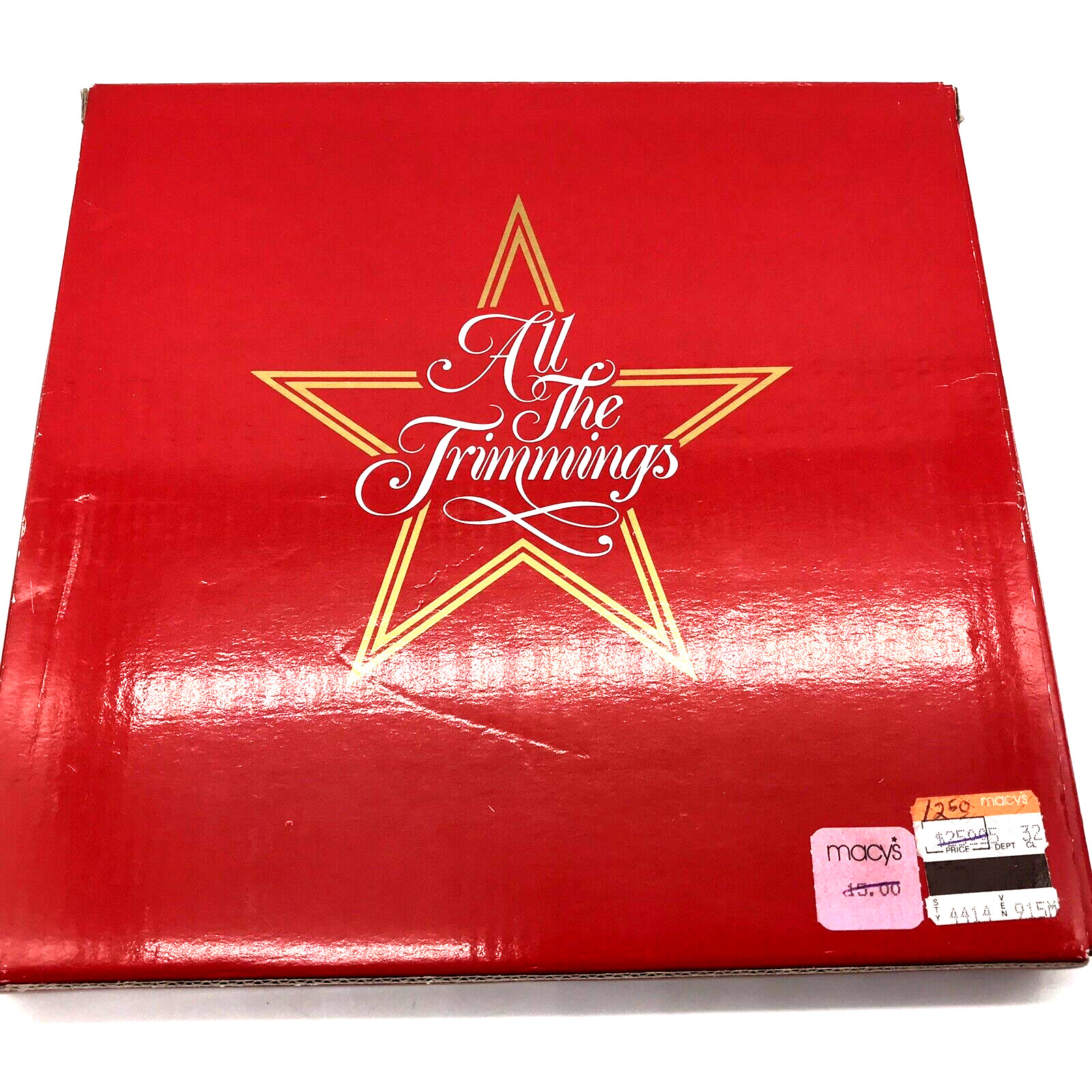 1987 Macy's All the Trimmings CHRISTMAS HOUSE TRIVET Japan