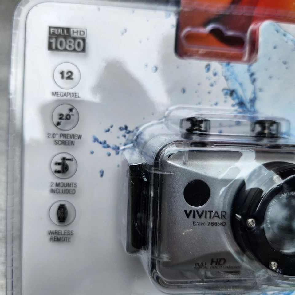 VIVITAR DVR786HD -12 Megapixel, HD 1080p Action Camera. Waterproof, 8 GB, Tripod - Image 3 of 4