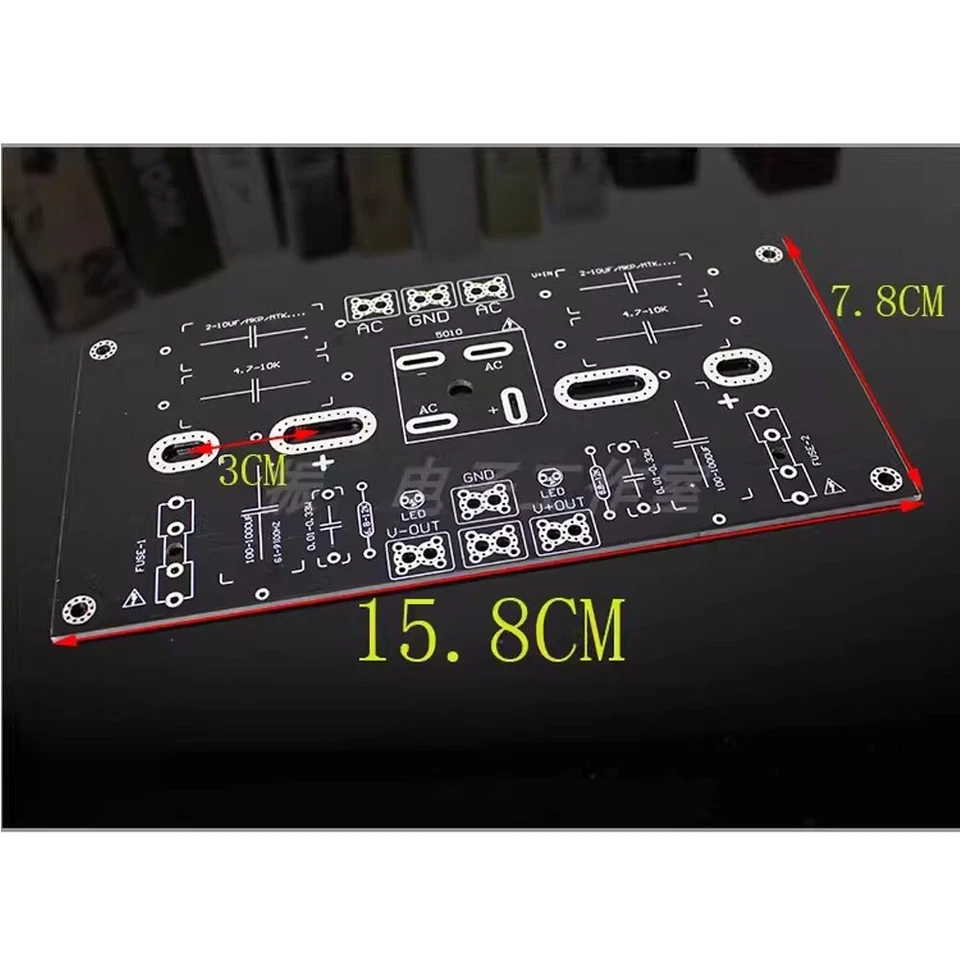 Placa de fuente de alimentación amplificador placa de condensador filtro rectificador tornillo 2 condensadores Foto 3 de 3