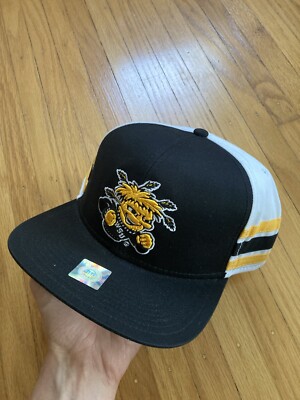 Y2K Wichita State University ￼ shockers Hat The Game Mesh Snapback three stripes