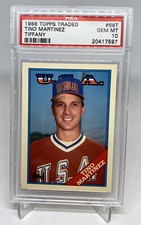 TINO MARTINEZ 1988 TOPPS TRADED TIFFANY #66T PSA 10 GEM MT USA RC ROOKIE 🇺🇸