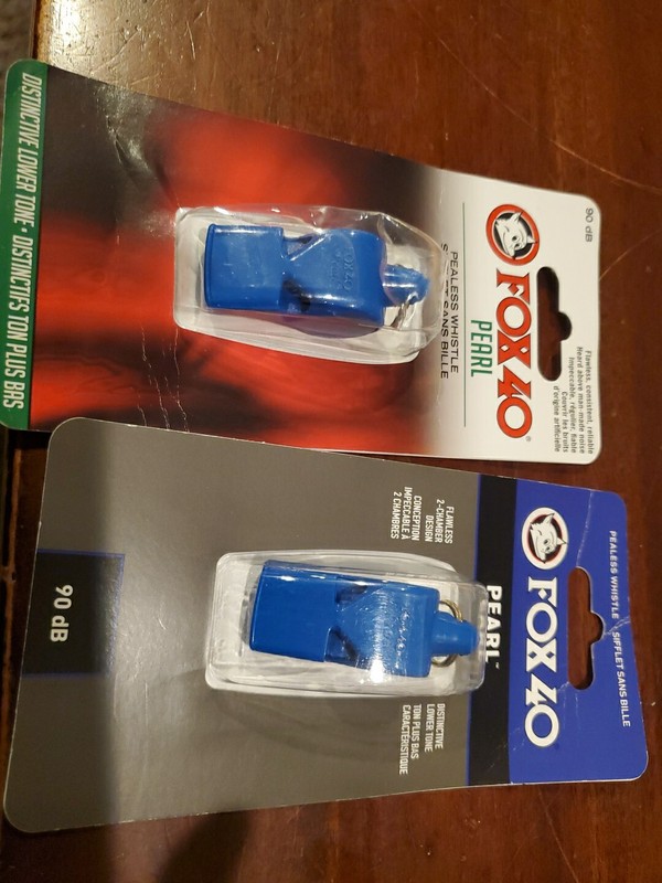 Bundle 2 Fox 40 Pearl Sports Safety Loud Marine Whistles Blue 90 db volleyball