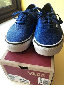 vans blue glitter