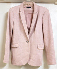 Classic Tommy Hilfiger Long Sleeve One Button Pink Blazer Jacket Womens 12