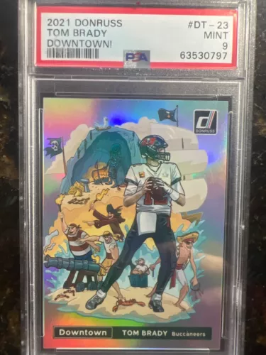 Tom Brady 2021 Donruss Optic #DT-TB Downtown TB Buccaneers PSA 9 HOF SSP