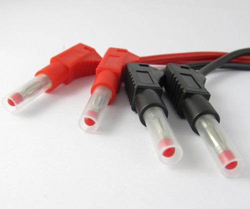 1Pair 4FT Dual Transparent Flexible Stackable 4mm Banana Plug Silicone Cable - Picture 3 of 7