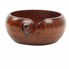Handmade Wooden Yarn Bowl Sheesham Wood Bowl For Knitting And Crochet Storage