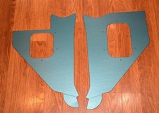 1955 1956 CHEVY TURQUOISE CARDBOARD KICK PANELS PAIR ** USA MADE * Deluxe Heater