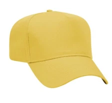 NEW YELLOW OTTO CAP HAT 5 PANEL MID PROFILE SNAPBACK VINTAGE BASEBALL A FRAME