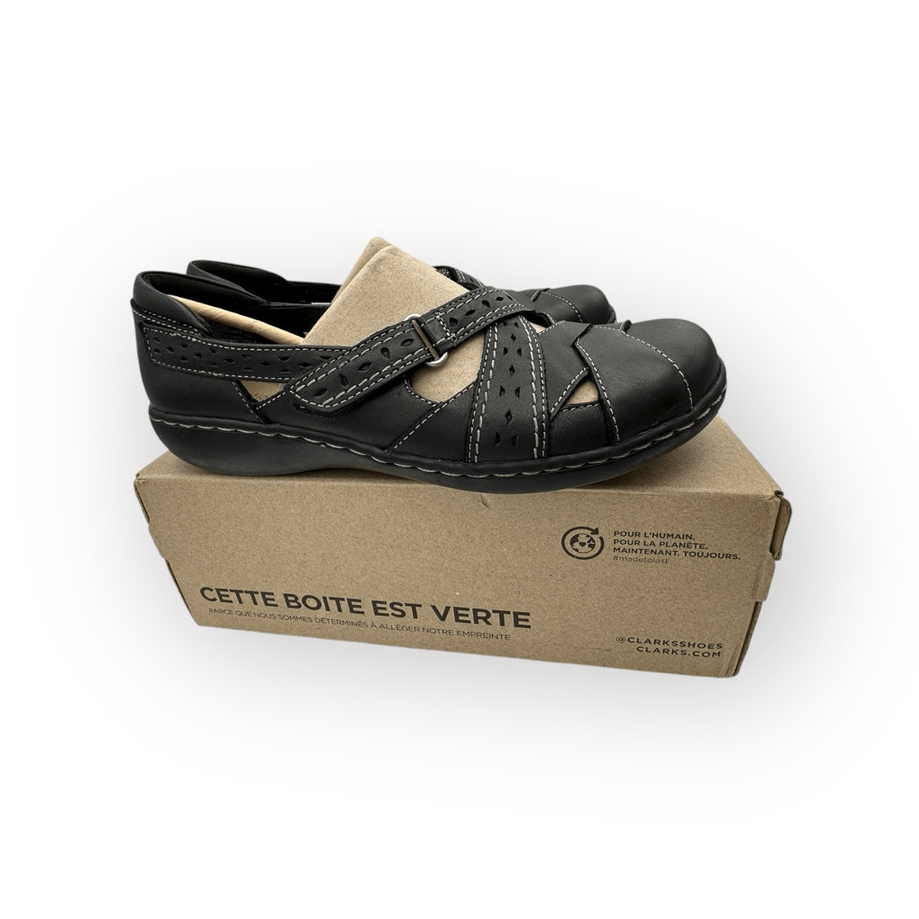 Clarks Womens Ashland Spin Q Slip On Loafer Flats Black Size