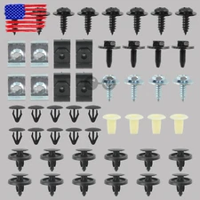 50Pcs Clips Car Door Fender Bumper Panel Fastener Screw Rivets Push Pin Retainer