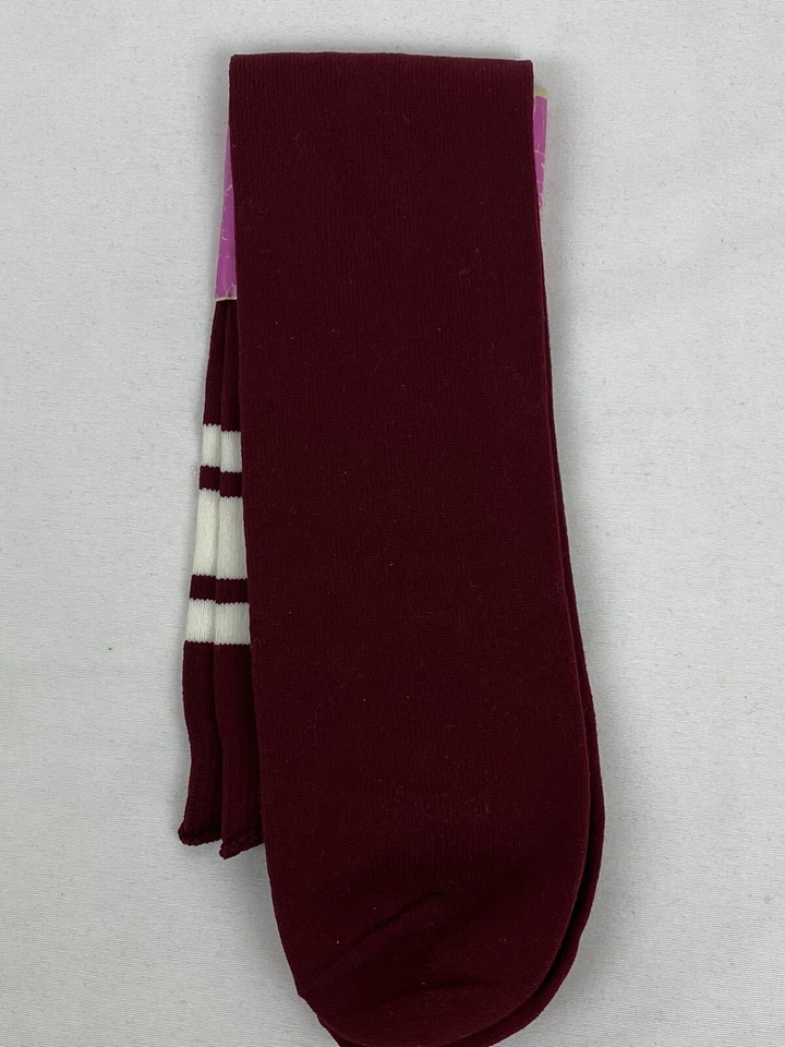 Calcetines de animadora vintage Hanes para mujer talla 8-11 granate hasta la rodilla Beverly Jane Foto 4 de 4