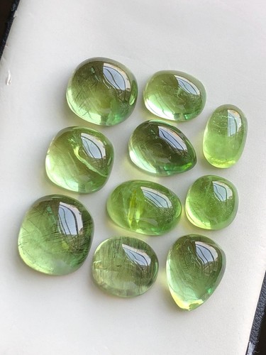 98 carats Peridot cabochons lot origin Pakistan - Picture 6 of 9