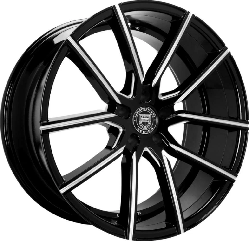 20 inch 20x8.5 Lexani GRAVITY Black Milled wheel rim 5x4.5 5x114.3 +35