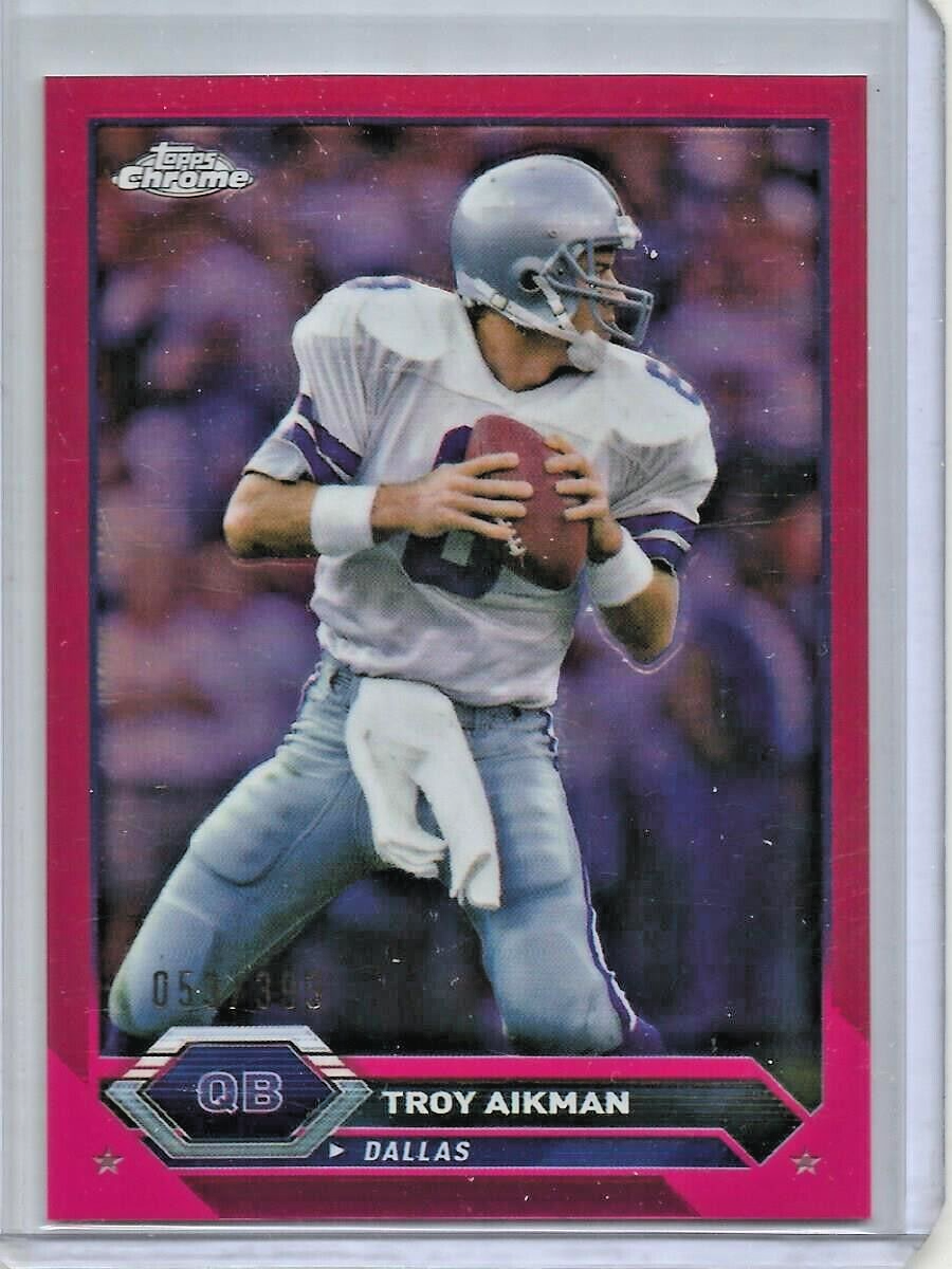 Troy Aikman 2024 Topps Chrome Pink Refractor #053/399 | eBay
