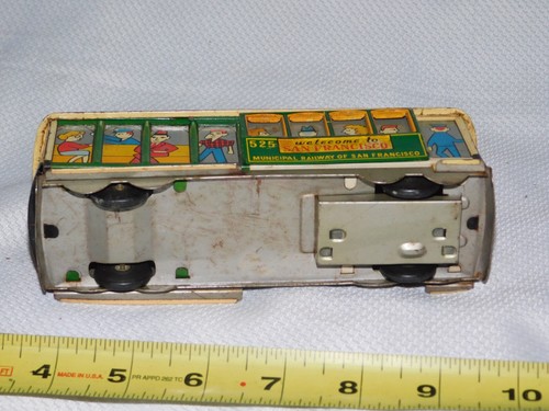 Vtg Powell & Mason Sts #525 Tin Toy Friction Street Trolley Cable Car 1967 Japan - Picture 5 of 5